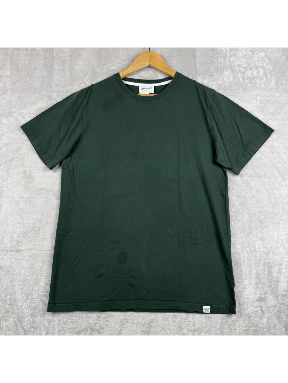 Norse Projects T Shirt Men XL Green Crew Neck Scandinavian Streetwear Tee Design